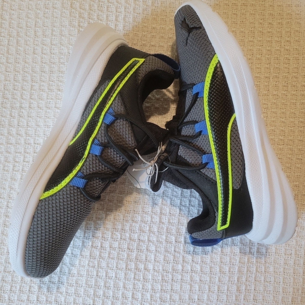 Puma Kids Sneakers - Black, Gray, and Blue - Picture 8 of 10